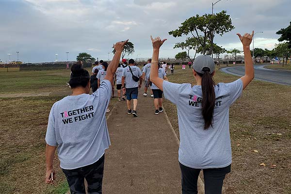 image of Raynor crewmembers at cancer walk